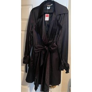 ANGEL Belted Open Front Trench Coat 🖤